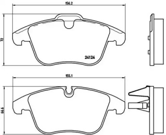 Комплект тормозных колодок P 36 022 BREMBO