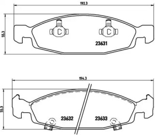 Комплект тормозных колодок P 37 005 BREMBO