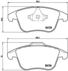 Комплект тормозных колодок P 44 020 BREMBO