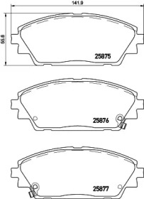 Комплект тормозных колодок P 49 050 BREMBO