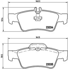 Комплект тормозных колодок P 50 052 BREMBO