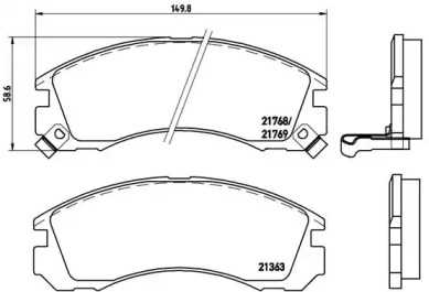 Комплект тормозных колодок P 54 017 BREMBO