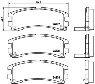 Комплект тормозных колодок P 56 017 BREMBO