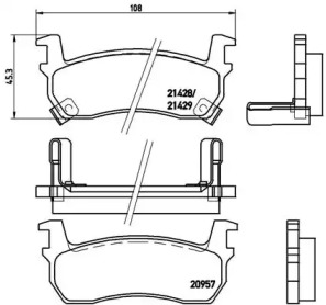 Комплект тормозных колодок P 56 057 BREMBO