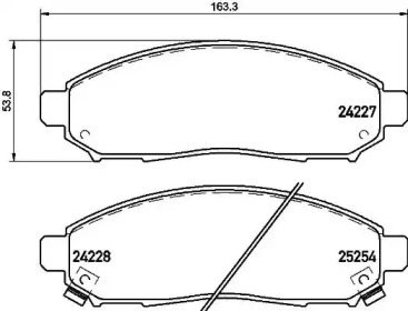 Комплект тормозных колодок P 56 096 BREMBO