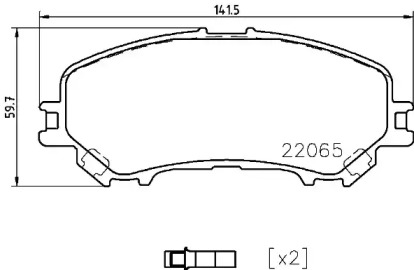 Комплект тормозных колодок P 56 099 BREMBO