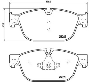 Комплект тормозных колодок P 61 115 BREMBO