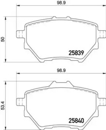 Комплект тормозных колодок P 61 122 BREMBO