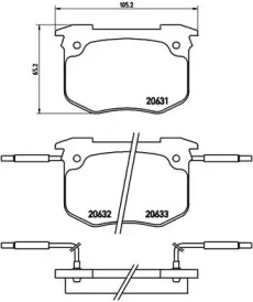 Комплект тормозных колодок P 68 011 BREMBO