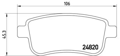 Комплект тормозных колодок P 68 041 BREMBO