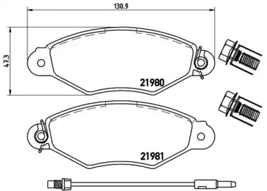 Комплект тормозных колодок P 68 042 BREMBO