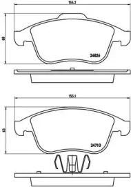 Комплект тормозных колодок P 68 047 BREMBO