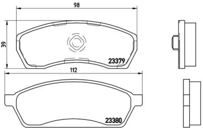 Комплект тормозных колодок P 78 008 BREMBO