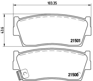 Комплект тормозных колодок P 79 006 BREMBO