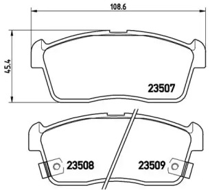 Комплект тормозных колодок P 79 012 BREMBO