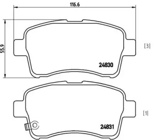 Комплект тормозных колодок P 79 021 BREMBO