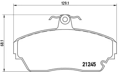 Комплект тормозных колодок P 82 001 BREMBO