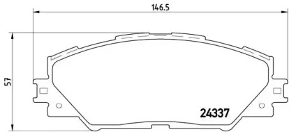 Комплект тормозных колодок P 83 071 BREMBO