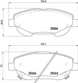 Комплект тормозных колодок P 83 148 BREMBO