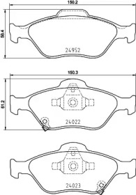 Комплект тормозных колодок P 83 159 BREMBO