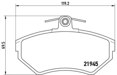 Комплект тормозных колодок P 85 042 BREMBO