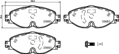 Комплект тормозных колодок P 85 147 BREMBO