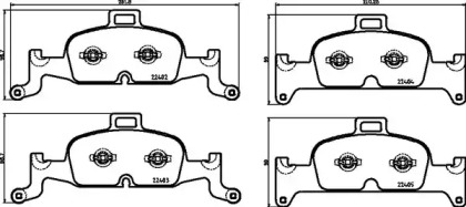 Комплект тормозных колодок P 85 164 BREMBO