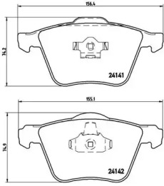 Комплект тормозных колодок P 86 018 BREMBO