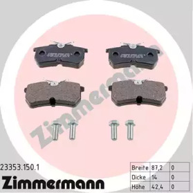 Комплект тормозных колодок 23353.150.1 ZIMMERMANN