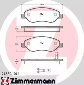 Комплект тормозных колодок 24550.190.1 ZIMMERMANN