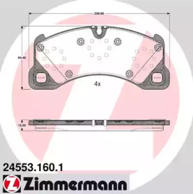 Комплект тормозных колодок 24553.160.1 ZIMMERMANN