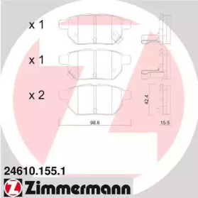 Комплект тормозных колодок 24610.155.1 ZIMMERMANN