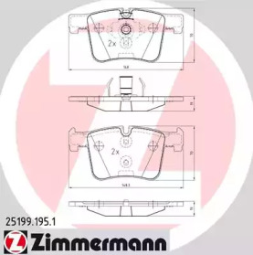 Комплект тормозных колодок 25199.195.1 ZIMMERMANN