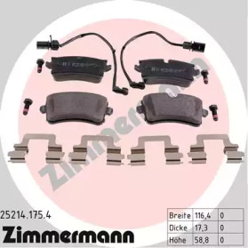 Комплект тормозных колодок 25214.175.4 ZIMMERMANN