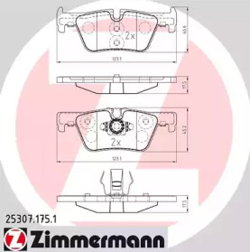 Комплект тормозных колодок 25307.175.1 ZIMMERMANN