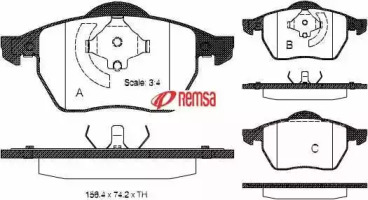 Комплект тормозных колодок 0390.20 METZGER