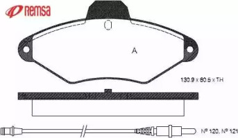 Комплект тормозных колодок 0438.04 METZGER