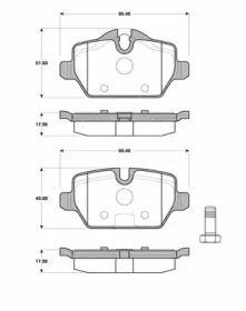 Комплект тормозных колодок 363702161428 MAGNETI MARELLI