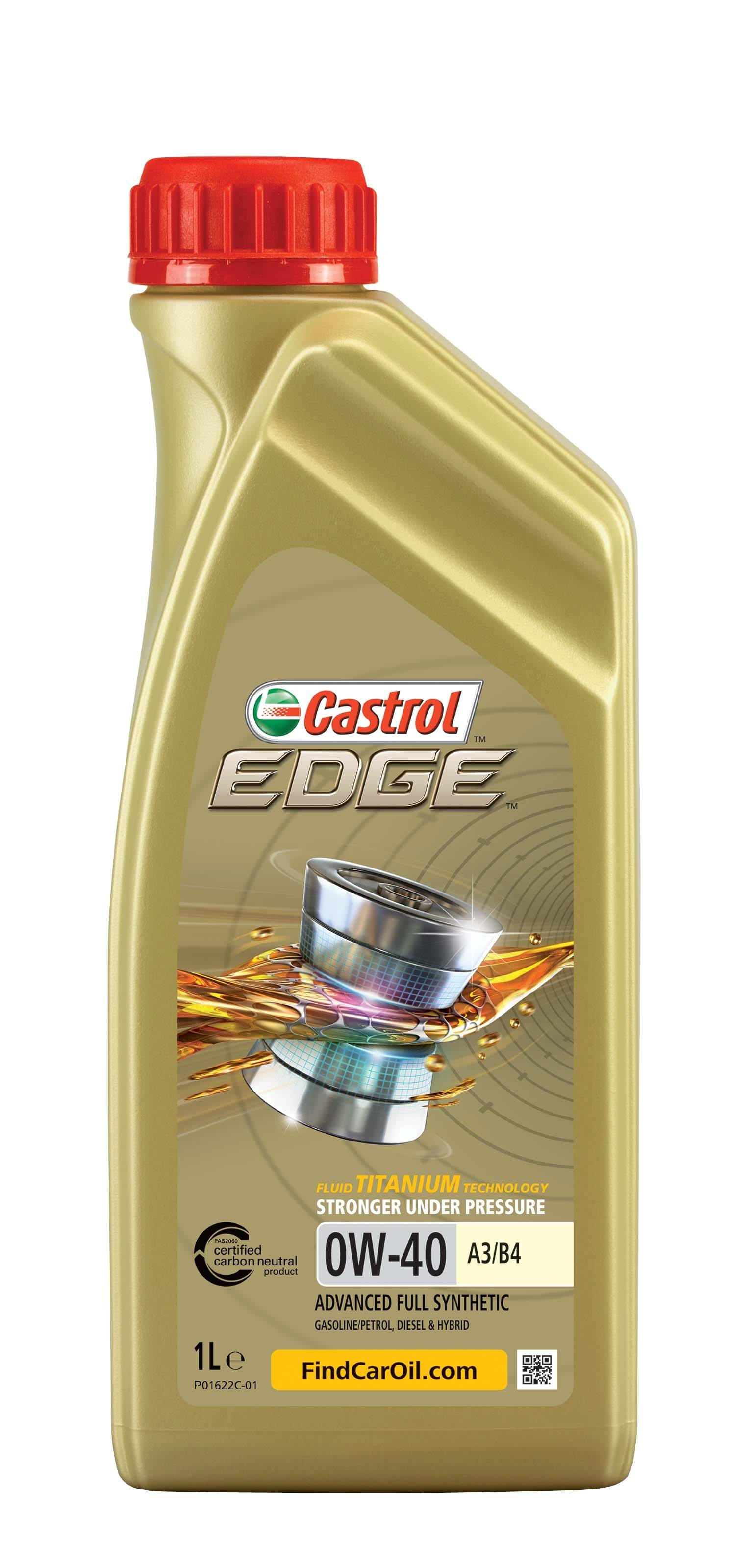 Моторные масла CASTROL CASTROL 0W40 EDGE A3B41