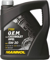 Моторное масло Mannol O.E.M. for chevrolet opel 5W-30 4л